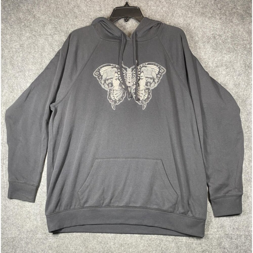 torrid Charcoal Gray Butterfly Graphic Hoodie